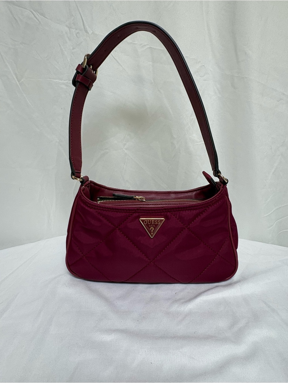 Guess Quilted Shoulder Bag in Wine